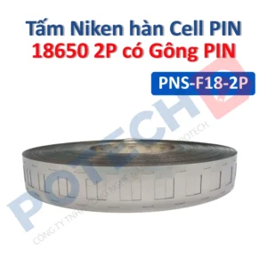 Kẽm hàn mạ Niken Cell PIN 18650 2P loại có gông dày 0.2mm