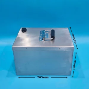 Hộp đóng pin inox 304 kích thước 265x215x160mm - dáng rộng dẹt cho Feliz, Klara